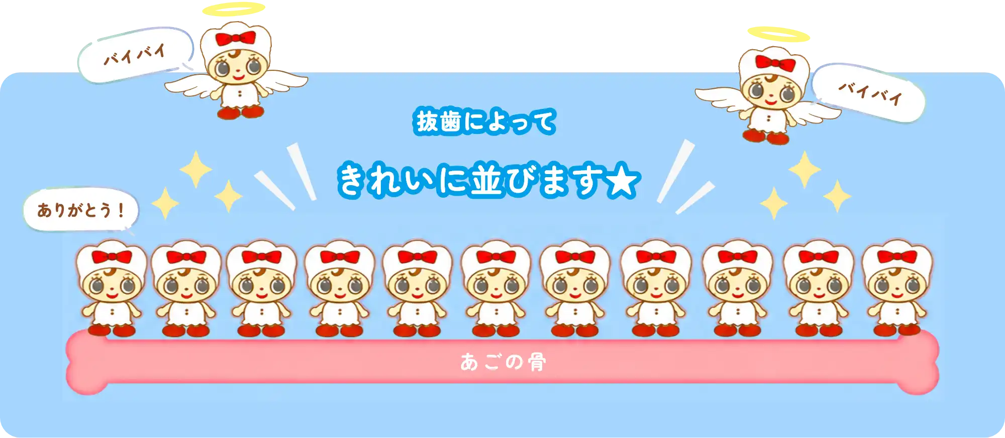抜歯によってきれいに並びます